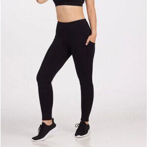Black Woolx Piper Pocket Leggings Heavyweight for Cold Weather